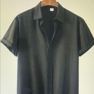 Elegant Black Women's Button Down Shirt